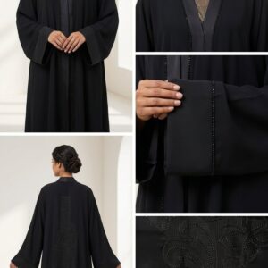 (TIK TOK ) BACK PATCH WORK ABAYA